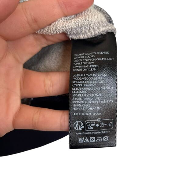 NWT Anthropologie Pilcro Crewneck Niki Bubble Sweatshirt Grey Varsity Ribbed Hem - Picture 9 of 10